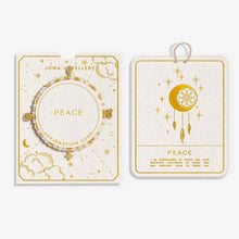 Load image into Gallery viewer, JOMA JEWELLERY | AFFIRMATION CARD | PEACE | GOLD PLATED