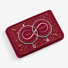 Load image into Gallery viewer, JOMA JEWELLERY | CHRISTMAS INFINITY BRACELETS | MERRY CHRISTMAS SET