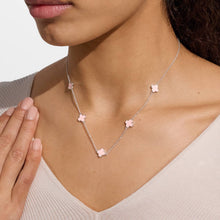 Load image into Gallery viewer, JOMA JEWELLERY | SIGNATURE CLOVER COLLECTION | PINK CLOVER | SILVER | NECKLACE
