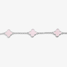 Load image into Gallery viewer, JOMA JEWELLERY | SIGNATURE CLOVER COLLECTION | PINK CLOVER | SILVER | BRACELET