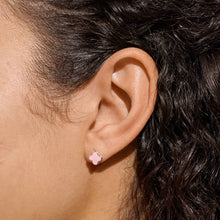 Load image into Gallery viewer, JOMA JEWELLERY | SIGNATURE CLOVER COLLECTION | PINK CLOVER | SILVER | EARRINGS
