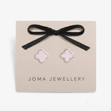 Load image into Gallery viewer, JOMA JEWELLERY | SIGNATURE CLOVER COLLECTION | PINK CLOVER | SILVER | EARRINGS