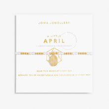 Load image into Gallery viewer, JOMA JEWELLERY | A LITTLE | APRIL ROCK CRYSTAL | GOLD BRACELET