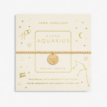 Load image into Gallery viewer, JOMA JEWELLERY | STAR SIGN GOLD A LITTLE | AQUARIUS BRACELET
