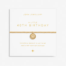 Load image into Gallery viewer, JOMA JEWELLERY | A LITTLE GOLD | 40TH BIRTHDAY BRACELET