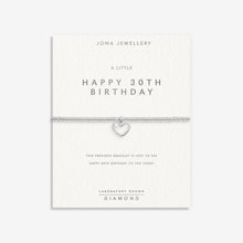 Load image into Gallery viewer, JOMA JEWELLERY | LABORATORY GROWN DIAMOND A LITTLE | HAPPY 30TH BIRTHDAY BRACELET