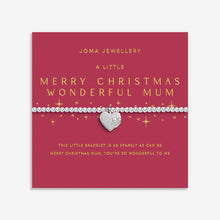 Load image into Gallery viewer, JOMA JEWELLERY | CHRISTMAS A LITTLE | MERRY CHRISTMAS WONDERFUL MUM BRACELET
