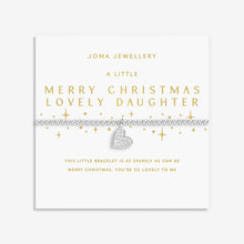 Load image into Gallery viewer, JOMA JEWELLERY | CHRISTMAS A LITTLE | MERRY CHRISTMAS WONDERFUL DAUGHTER BRACELET