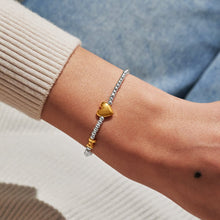 Load image into Gallery viewer, JOMA JEWELLERY | BIRTH MONTH A LITTLE | JANUARY SILVER AND GOLD PLATED BRACELET