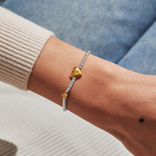 Load image into Gallery viewer, JOMA JEWELLERY | BIRTH MONTH A LITTLE | FEBRUARY SILVER AND GOLD PLATED BRACELET