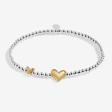 Load image into Gallery viewer, JOMA JEWELLERY | BIRTH MONTH A LITTLE | APRIL SILVER AND GOLD PLATED BRACELET