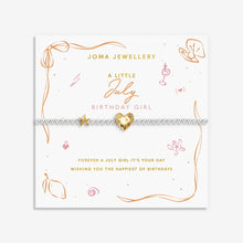 Load image into Gallery viewer, JOMA JEWELLERY | BIRTH MONTH A LITTLE | JULY SILVER AND GOLD PLATED BRACELET