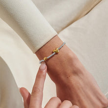 Load image into Gallery viewer, JOMA JEWELLERY | BIRTH MONTH A LITTLE | AUGUST SILVER AND GOLD PLATED BRACELET