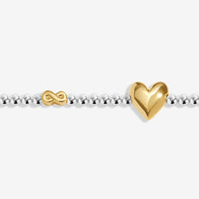 Load image into Gallery viewer, JOMA JEWELLERY | BIRTH MONTH A LITTLE | SEPTEMBER SILVER AND GOLD PLATED BRACELET