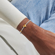 Load image into Gallery viewer, JOMA JEWELLERY | BIRTH MONTH A LITTLE | DECEMBER SILVER AND GOLD PLATED BRACELET