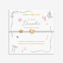 Load image into Gallery viewer, JOMA JEWELLERY | BIRTH MONTH A LITTLE | DECEMBER SILVER AND GOLD PLATED BRACELET