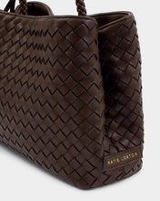 Load image into Gallery viewer, KATIE LOXTON | NOVA HAND WOVEN TOP HANDLE BAG | CHOCOLATE