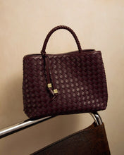 Load image into Gallery viewer, KATIE LOXTON | NOVA HAND WOVEN TOP HANDLE BAG | MIXED CHERRY