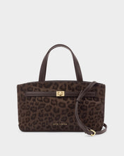 Load image into Gallery viewer, KATIE LOXTON | ORIN TOP HANDLE CROSSBODY BAG | CHOCOLATE LEOPARD