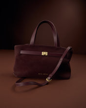 Load image into Gallery viewer, KATIE LOXTON | ORIN TOP HANDLE CROSSBODY BAG | CHERRY SUEDETTE