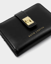 Load image into Gallery viewer, KATIE LOXTON | ORIN TWIST LOCK PURSE | BLACK / BLACK CROC