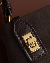 Load image into Gallery viewer, KATIE LOXTON | ORIN TWIST LOCK SMALL SHOULDER BAG | BITTER CHOCOLATE