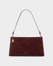 Load image into Gallery viewer, KATIE LOXTON | ORIN TWIST LOCK SMALL SHOULDER BAG | CHERRY SUEDETTE