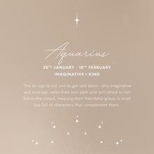Load image into Gallery viewer, KATIE LOXTON | ZODIAC WRISTLET POUCH | AQUARIUS LUNA GREY