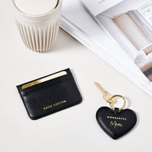 Load image into Gallery viewer, KATIE LOXTON | HEART KEYRING & CARD HOLDER SET | WONDERFUL MUM | BLACK