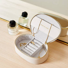 Load image into Gallery viewer, KATIE LOXTON | OVAL JEWELLERY BOX | OFF WHITE | HEART OF GOLD