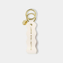 Load image into Gallery viewer, KATIE LOXTON | SENTIMENT WAVE KEYRING | FOLLOW YOUR HEART | ECRU