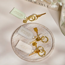 Load image into Gallery viewer, KATIE LOXTON | KEEPSAKE CHARM KEYRING | LOVE | OFF WHITE