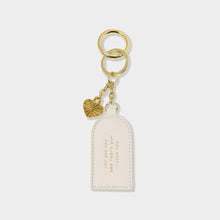 Load image into Gallery viewer, KATIE LOXTON | KEEPSAKE CHARM KEYRING | LOVE | OFF WHITE
