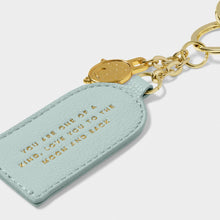 Load image into Gallery viewer, KATIE LOXTON | KEEPSAKE CHARM KEYRING | LOVE YOU TO THE MOON AND BACK | LIGHT BLUE
