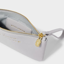 Load image into Gallery viewer, KATIE LOXTON | ZODIAC WRISTLET POUCH | AQUARIUS LUNA GREY