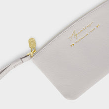 Load image into Gallery viewer, KATIE LOXTON | ZODIAC WRISTLET POUCH | AQUARIUS LUNA GREY