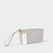 Load image into Gallery viewer, KATIE LOXTON | ZODIAC WRISTLET POUCH | AQUARIUS LUNA GREY