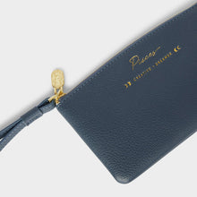 Load image into Gallery viewer, KATIE LOXTON | ZODIAC WRISTLET POUCH | PISCES NAVY
