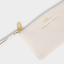 Load image into Gallery viewer, KATIE LOXTON | ZODIAC WRISTLET POUCH | ARIES OFF WHITE
