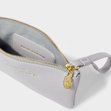 Load image into Gallery viewer, KATIE LOXTON | ZODIAC WRISTLET POUCH | GEMINI LUNA GREY