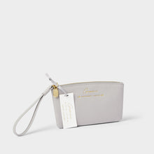 Load image into Gallery viewer, KATIE LOXTON | ZODIAC WRISTLET POUCH | GEMINI LUNA GREY