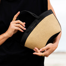 Load image into Gallery viewer, KATIE LOXTON | RIVIERA RAFFIA | MINI TOTE BAG | RAFFIA BLACK