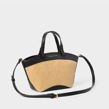 Load image into Gallery viewer, KATIE LOXTON | RIVIERA RAFFIA | MINI TOTE BAG | RAFFIA BLACK