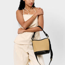 Load image into Gallery viewer, KATIE LOXTON | RIVIERA RAFFIA | BUCKET BAG | RAFFIA BLACK