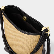 Load image into Gallery viewer, KATIE LOXTON | RIVIERA RAFFIA | BUCKET BAG | RAFFIA BLACK