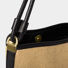 Load image into Gallery viewer, KATIE LOXTON | RIVIERA RAFFIA | BUCKET BAG | RAFFIA BLACK