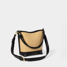 Load image into Gallery viewer, KATIE LOXTON | RIVIERA RAFFIA | BUCKET BAG | RAFFIA BLACK