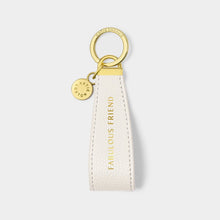 Load image into Gallery viewer, KATIE LOXTON | SENTIMENT LOOP KEYRING | FABULOUS FRIEND | OFF WHITE