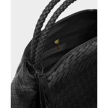 Load image into Gallery viewer, KATIE LOXTON | NOVA WOVEN TEXTURE TOP HANDLE BAG | BLACK