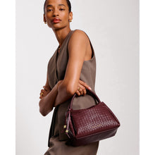 Load image into Gallery viewer, KATIE LOXTON | NOVA WOVEN TEXTURE TOP HANDLE BAG | CHERRY